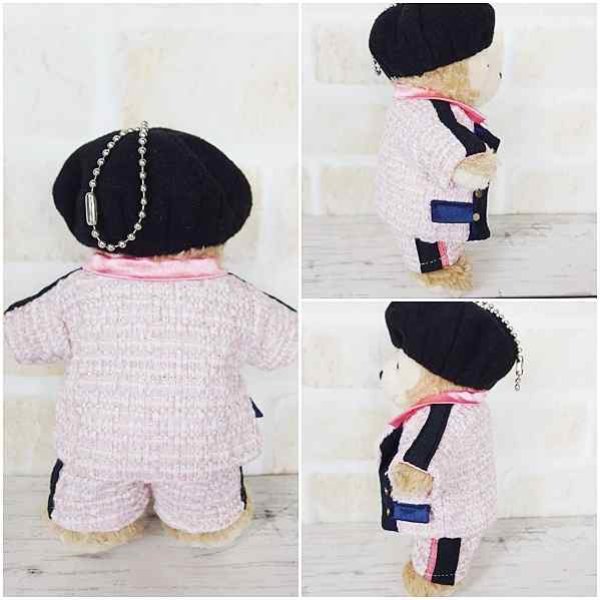 画像3: 『在庫処分SALE中』ダッフィー ぬいばサイズ (14cm) ツイード衣装 snow 風コスチューム 服 担当オレンジ sn105 (3)