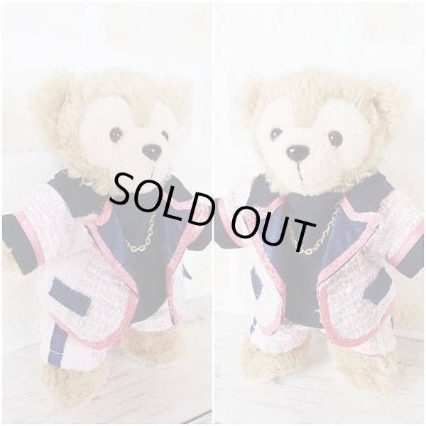 画像2: 『在庫処分SALE中』ダッフィー ぬいばサイズ (14cm) ツイード衣装 snow 風コスチューム 服 担当紫 sn106 (2)