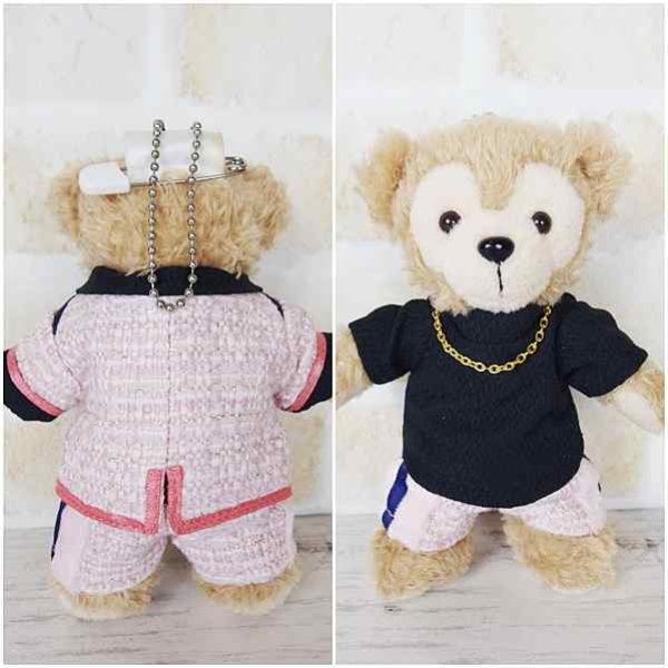 画像5: 『在庫処分SALE中』ダッフィー ぬいばサイズ (14cm) ツイード衣装 snow 風コスチューム 服 担当紫 sn106 (5)