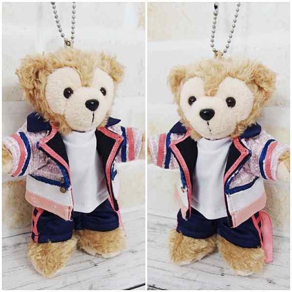 画像2: 【予約受付中】 ダッフィー ぬいばサイズ (14cm) ツイード衣装 snow 風コスチューム 服 担当青 sn107 (2)