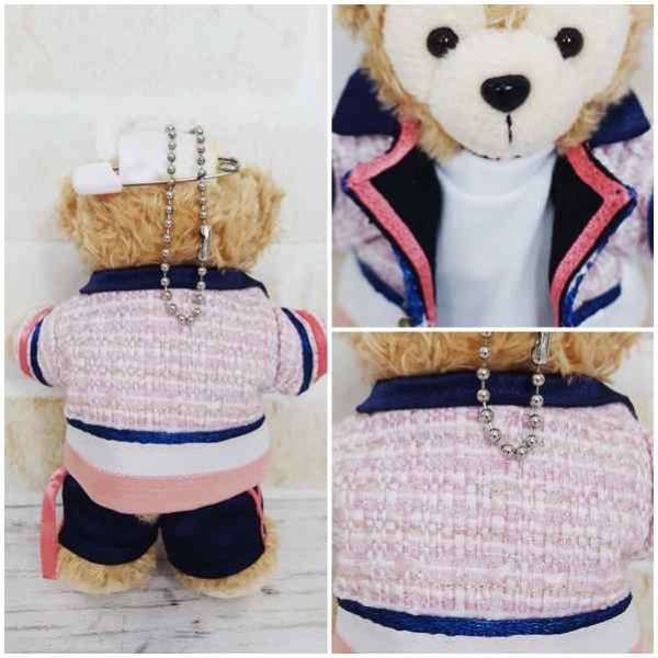 画像5: 【予約受付中】 ダッフィー ぬいばサイズ (14cm) ツイード衣装 snow 風コスチューム 服 担当青 sn107 (5)