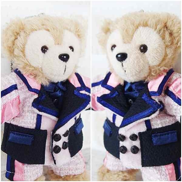 画像3: 【予約受付中】ダッフィー ぬいばサイズ (14cm) ツイード衣装 snow 風コスチューム 服 担当黄色 sn108 (3)