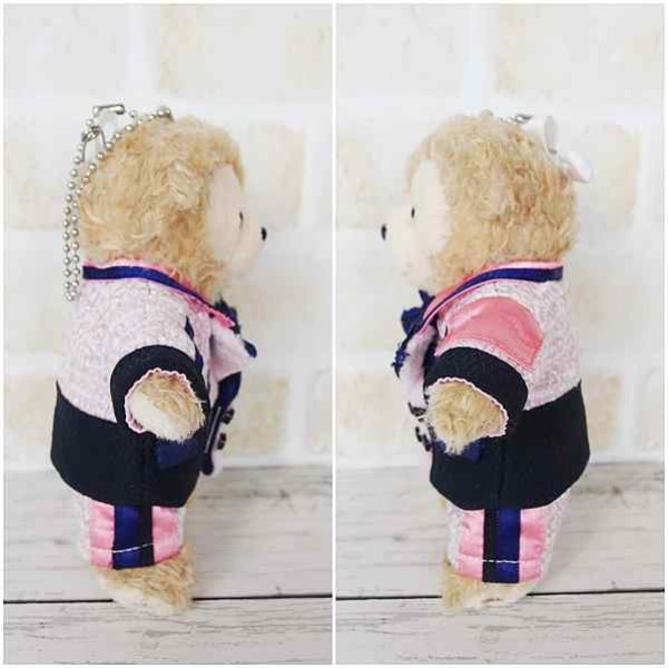 画像4: 【予約受付中】ダッフィー ぬいばサイズ (14cm) ツイード衣装 snow 風コスチューム 服 担当黄色 sn108 (4)