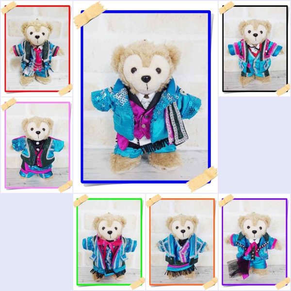 画像6: 【予約受付中】 ダッフィー ぬいばサイズ (14cm) ターコイズブルー衣装 コスチューム 服 担当紫 sn116 (6)
