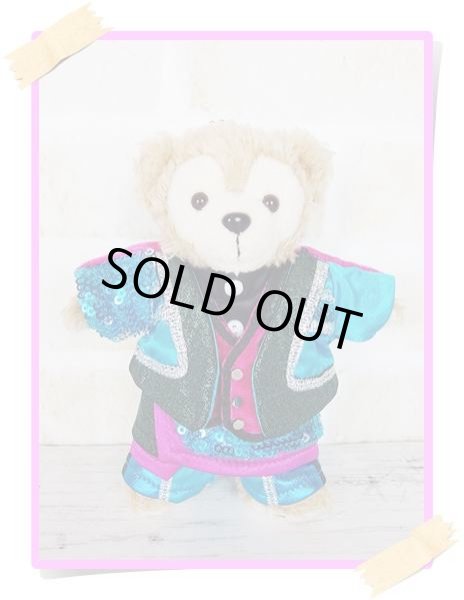 画像1: 【予約受付中】  ダッフィー ぬいばサイズ (14cm) ターコイズブルー衣装 コスチューム 服 担当ピンク sn112 (1)