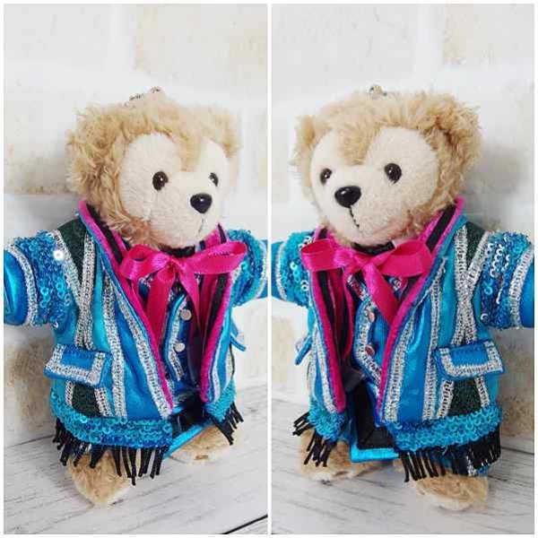 画像2: 【予約受付中】  ダッフィー ぬいばサイズ (14cm) ターコイズブルー衣装 コスチューム 服 担当緑 sn114 (2)