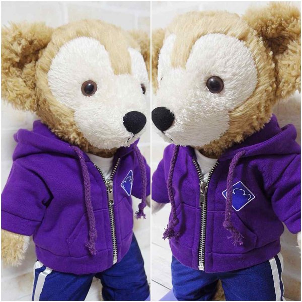 画像3: 【予約受付中】 ダッフィー 衣装 Sサイズ (身長43cm) コスチューム 服 sn146 紫担当 (3)