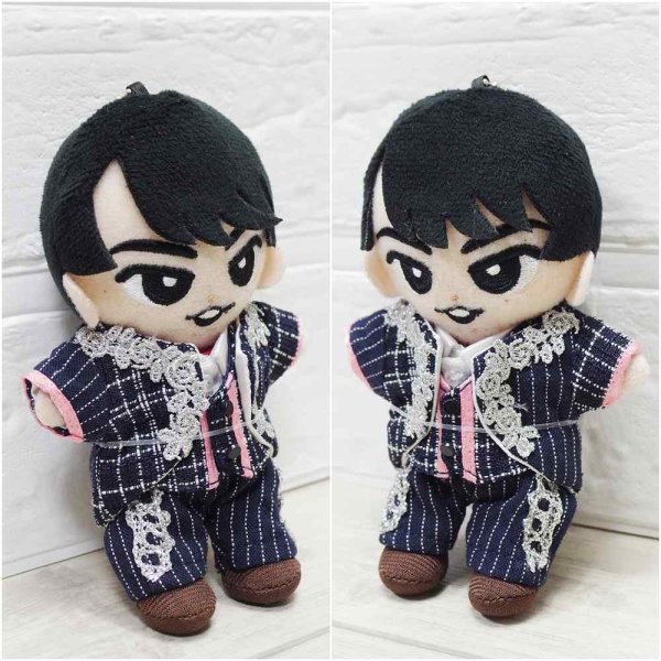 画像2: 【予約受付中】すのチル コスチューム 服 ピンクver. 紅白ストライプ スーツ 衣装 赤担当 sn271 (2)