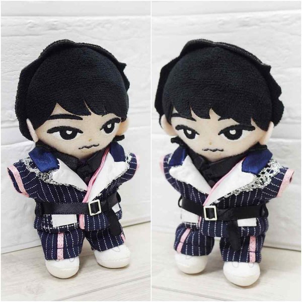 画像2: すのチル コスチューム 服 ピンクver. 紅白ストライプ スーツ 衣装 紫担当 sn276 (2)