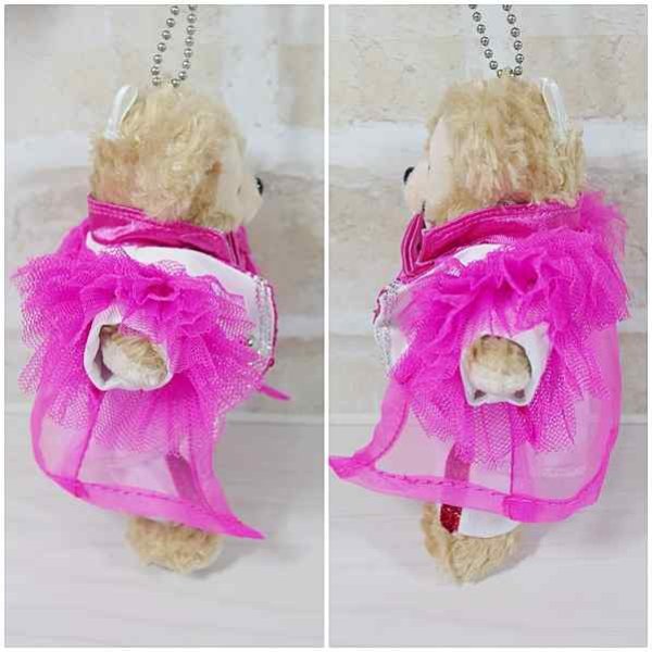 画像2: 【予約受付中】ダッフィー 衣装 ぬいばサイズ (全長14cm)  ピンクヒラヒラ sn50 (2)