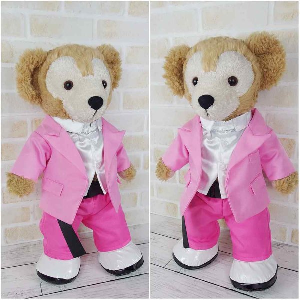 画像2: 【予約受付中】  ダッフィー 衣装 Sサイズ (身長43cm) Travis デビュー衣装 風 コスチューム 服 t72 ピンク担当 (2)