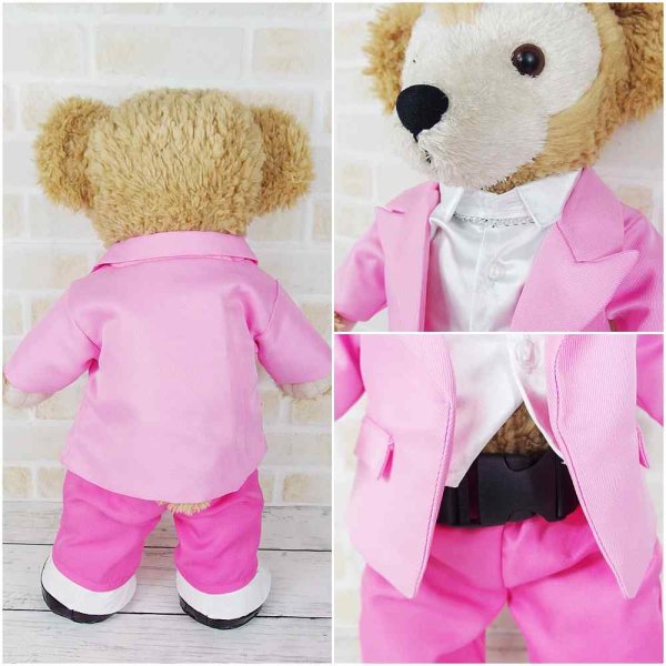 画像4: 【予約受付中】  ダッフィー 衣装 Sサイズ (身長43cm) Travis デビュー衣装 風 コスチューム 服 t72 ピンク担当 (4)