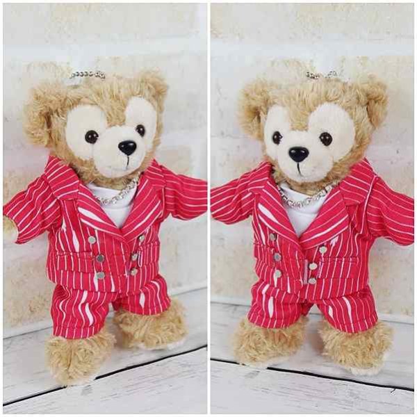 画像2: 【予約受付中】  ダッフィーぬいば サイズ (身長14cm) コスチューム 服  Travis 風コスチューム 服 t81赤担当 (2)