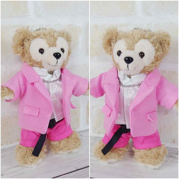 画像2: 【予約受付中】  ダッフィーぬいば サイズ (身長14cm) コスチューム 服  Travis 風コスチューム 服 t82 ピンク担当 (2)
