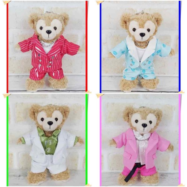 画像4: 【予約受付中】  ダッフィーぬいば サイズ (身長14cm) コスチューム 服  Travis 風コスチューム 服 t85 緑担当 (4)