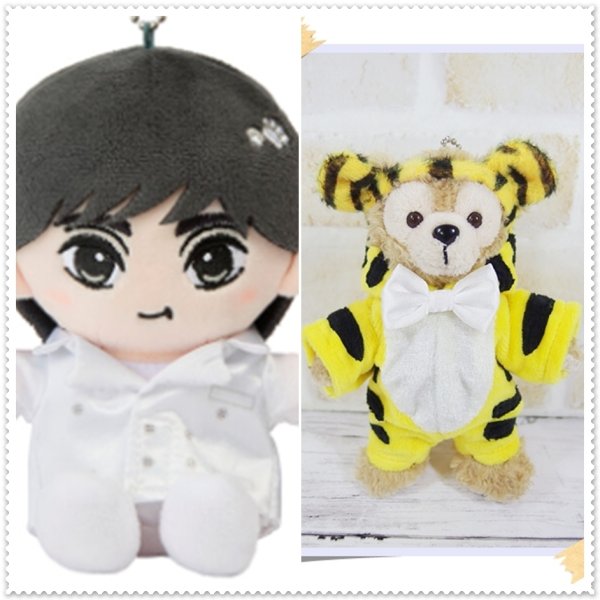 画像1: 【予約受付中】  Travis はぴぬい 虎 衣装 白担当 (1)